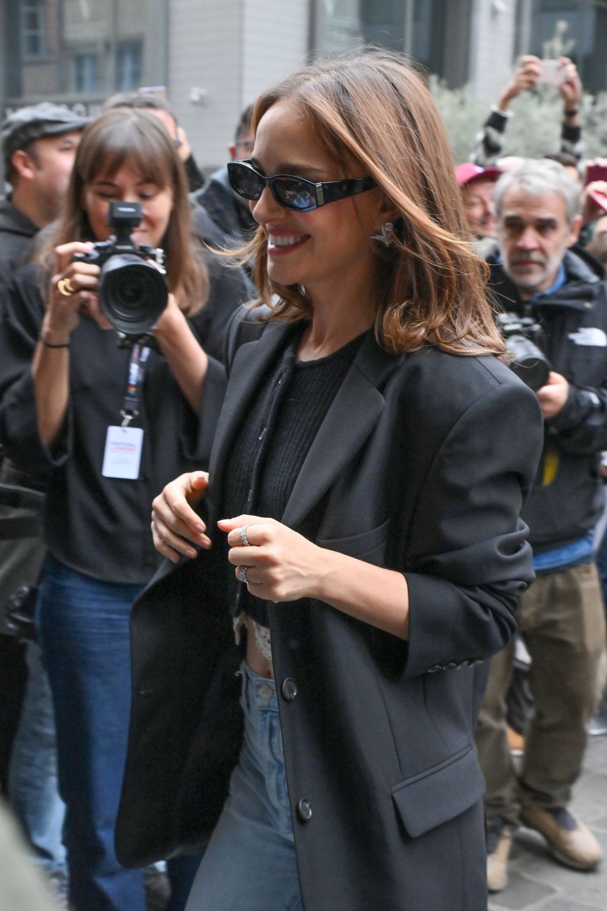 LYON, FRANCE - OCTOBER 14: Natalie Portman attends the Natalie Portman's Master Class during the 17th Film Festival Lumiere on October 14, 2025 in Lyon, France. (Photo by Dominique Charriau/WireImage)