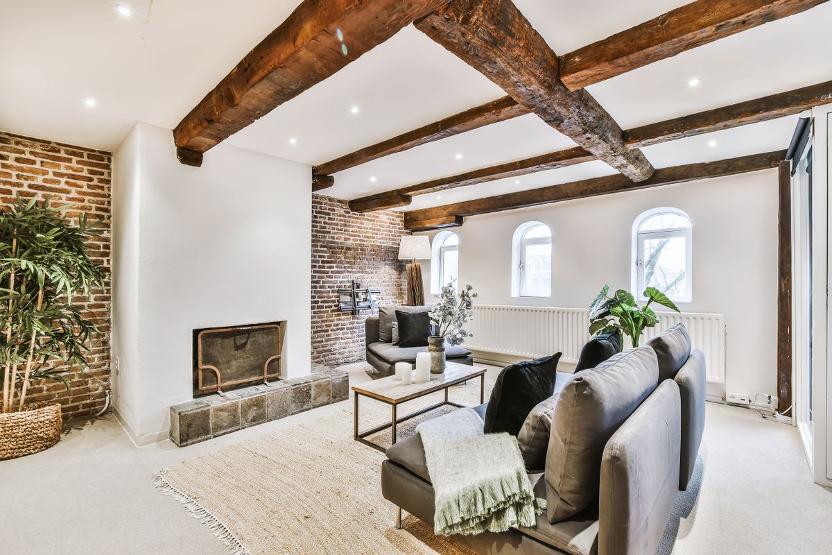 Bright living room in a modern luxury house