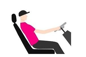 Autóversenyző üléspozíció