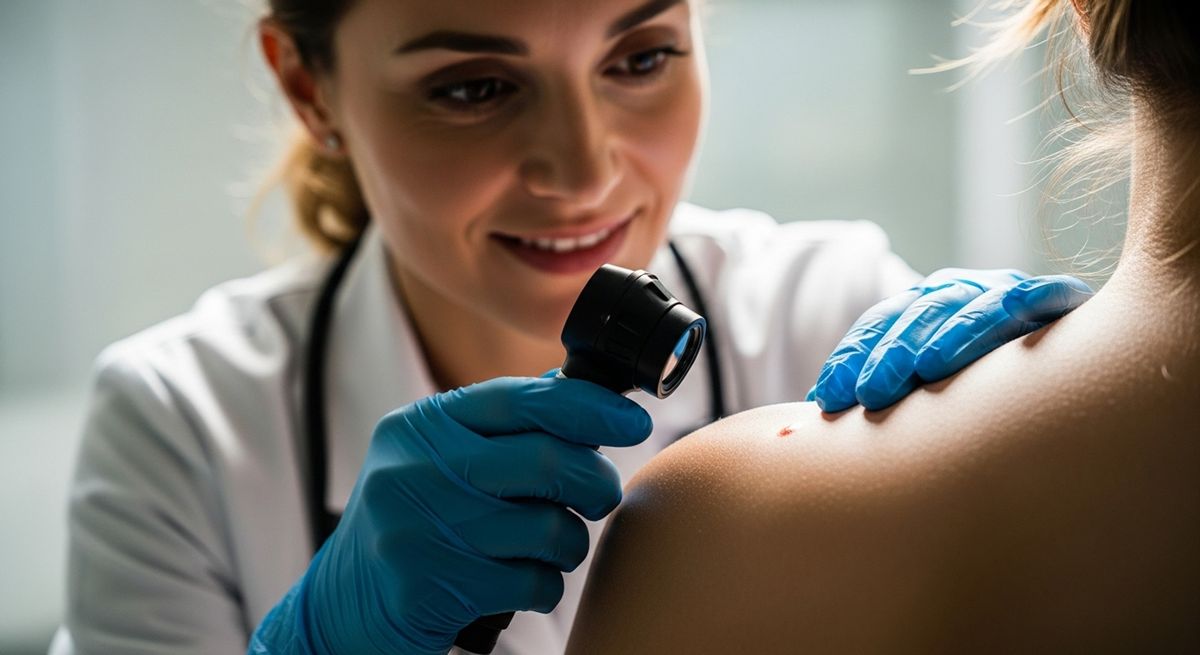 Fiatal nő anyajegyszűrése