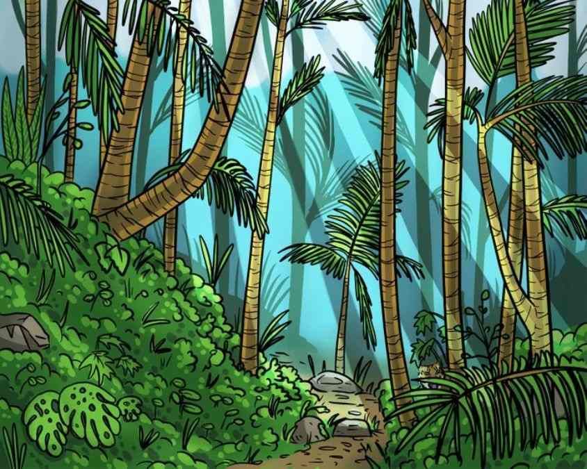 Dzsungeles kép a dzsungeles IQ-teszthez