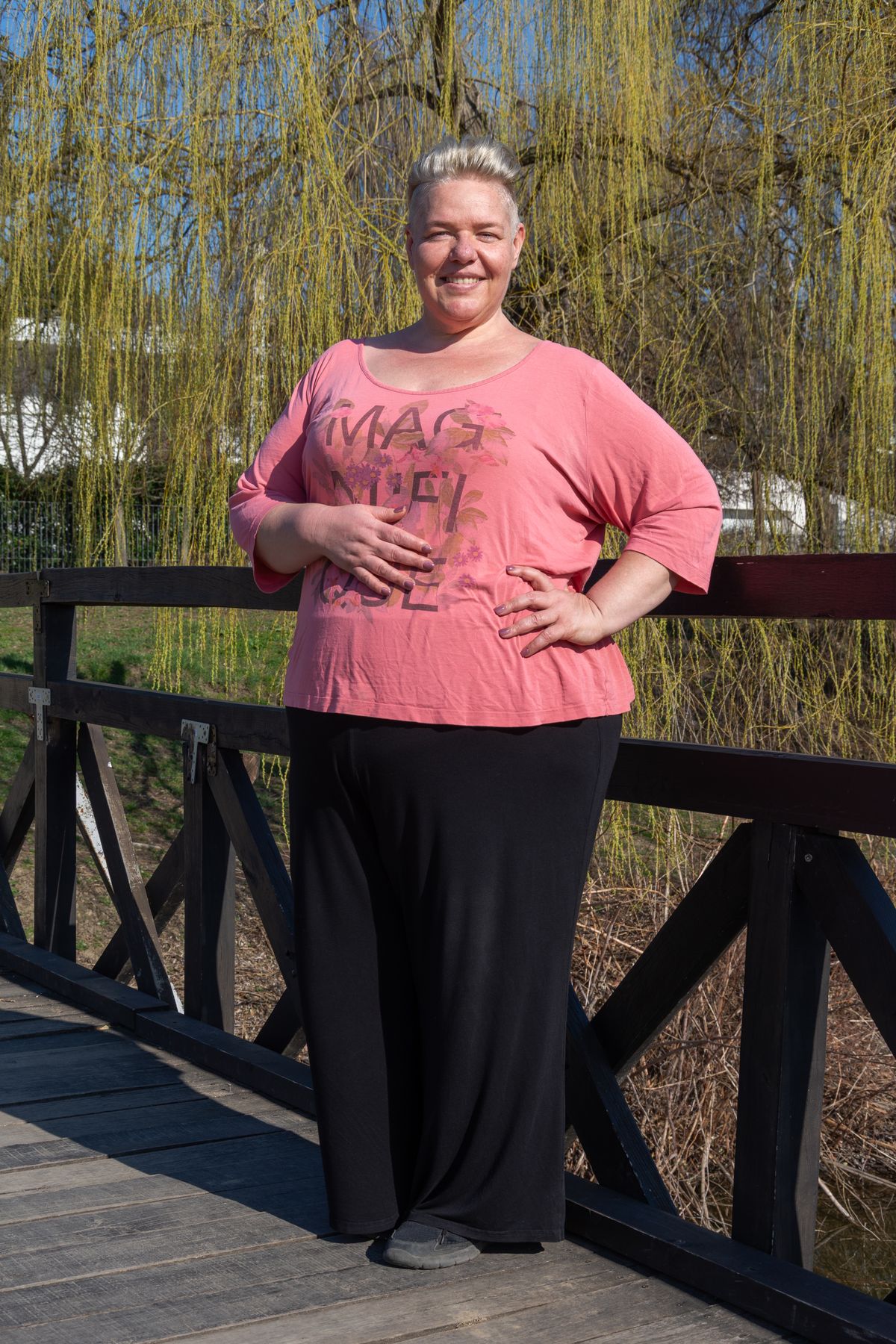 Tudatos életmódváltása utáni fotó Barbaráról