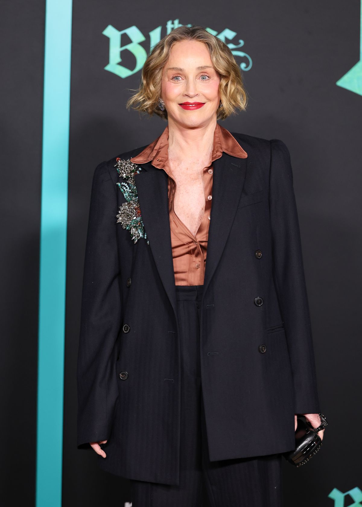 Sharon Stone at "The Bluff" Red Carpet World Premiere held at the TCL Chinese Theatre on February 17, 2026 in Los Angeles, California. (Photo by JC Olivera/Variety via Getty Images)