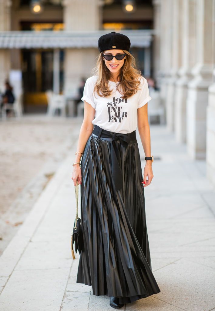 Pliszírozott szoknya, fekete