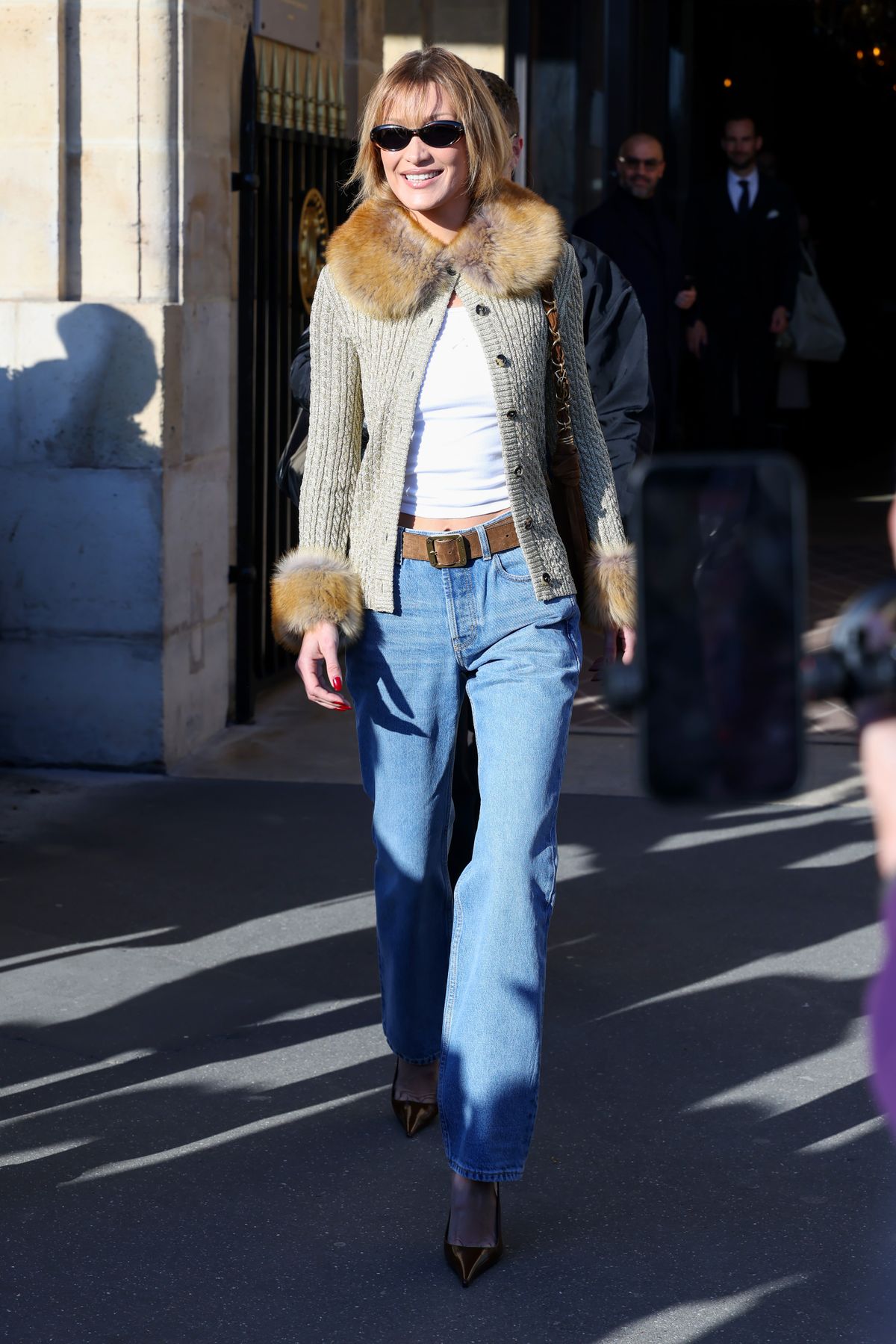 PARIS, FRANCE - MARCH 03: Bella Hadid is seen on March 03, 2026 in Paris, France. (Photo by Pierre Suu/GC Images)