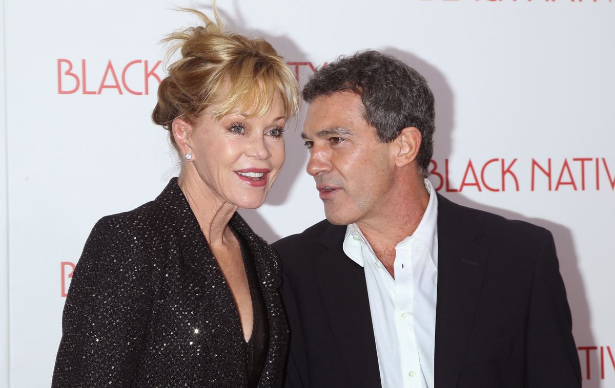 NEW YORK, NY - NOVEMBER 18:  Actors Melanie Griffith and Antonio Banderas attend the "Black Nativity" premiere at The Apollo Theater on November 18, 2013 in New York City.  (Photo by Jim Spellman/WireImage)