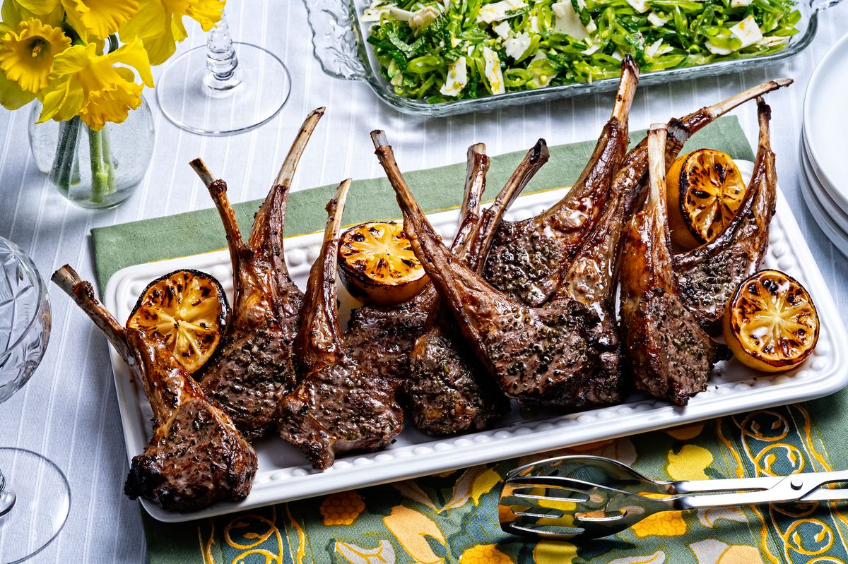 WASHINGTON, DC - MARCH 31: Sheet Pan Lamb Chops photographed for Food in Washington, DC on March 31, 2025. (Photo by Scott Suchman for The Washington Post via Getty Images; food styling by Lisa Cherkasky for The Washington Post via Getty Images)