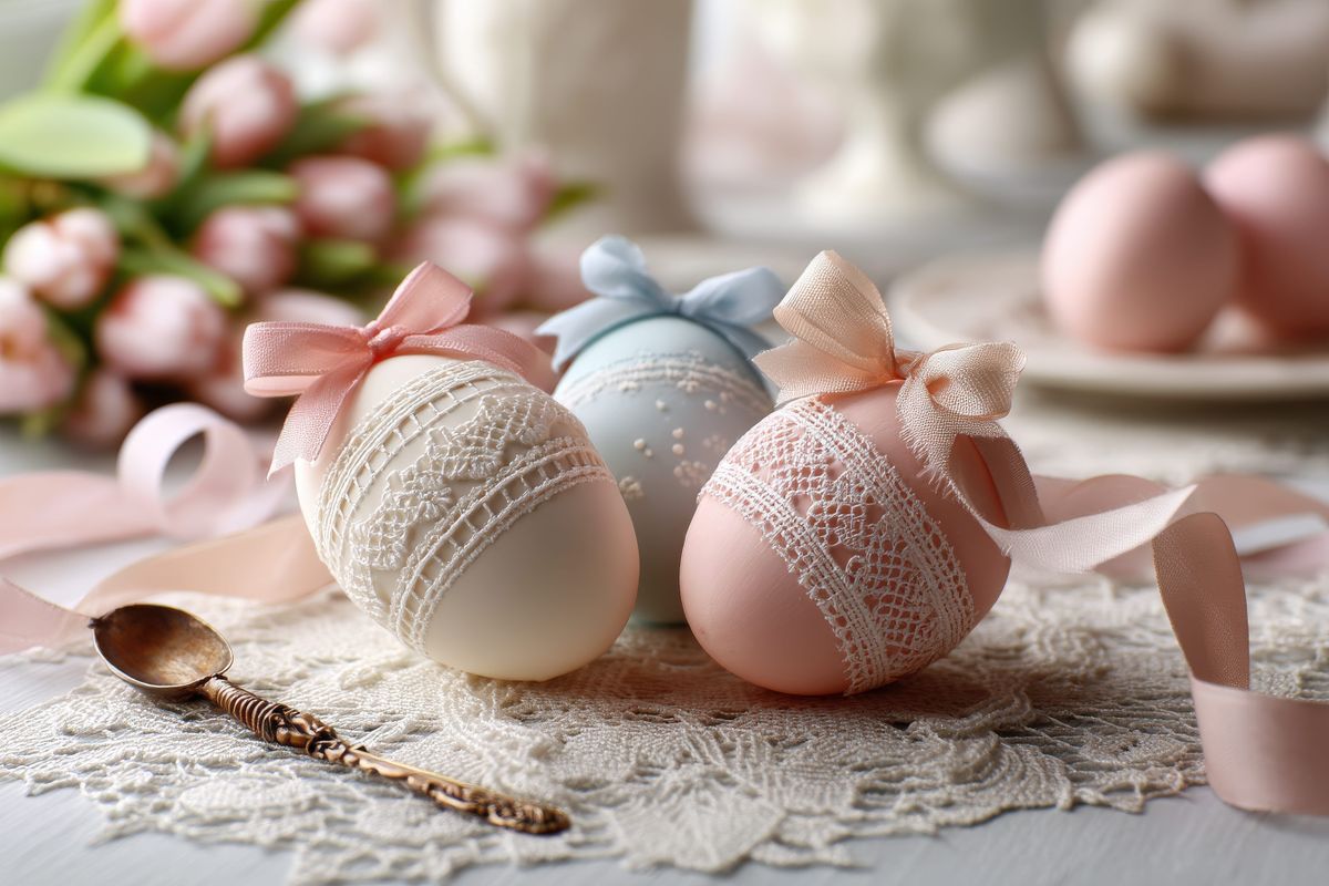 Csipkés húsvéti tojások