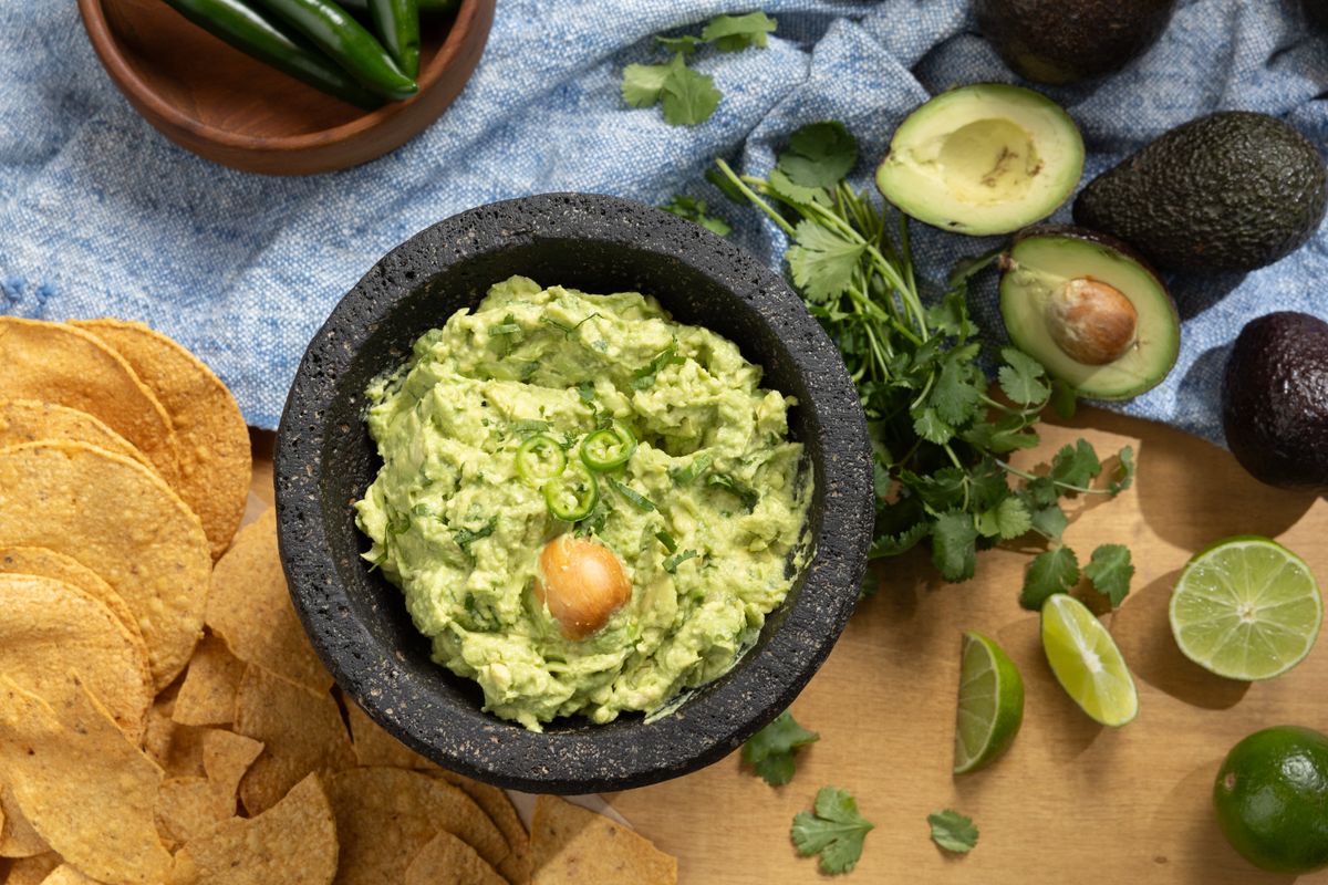 EL SEGUNDO, CA - JANUARY 30: Food editor Daniel Hernandez makes his spicy guacamole at the Los Angeles Times Test Kitchen in El Segundo, CA on Thursday, Jan. 30, 2025. (Myung J. Chun / Los Angeles Times via Getty Images)