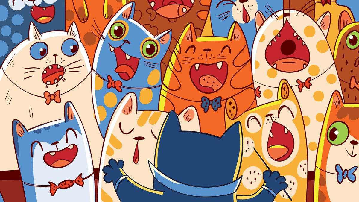 IQ-teszt éneklő macskákkal egy kórusban