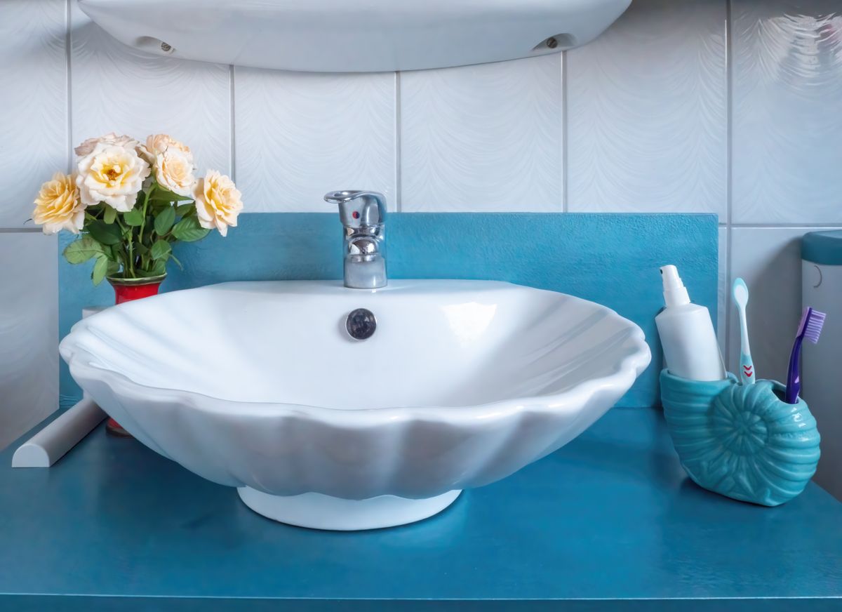 Retró fürdőszoba ötletek: kagylócsap