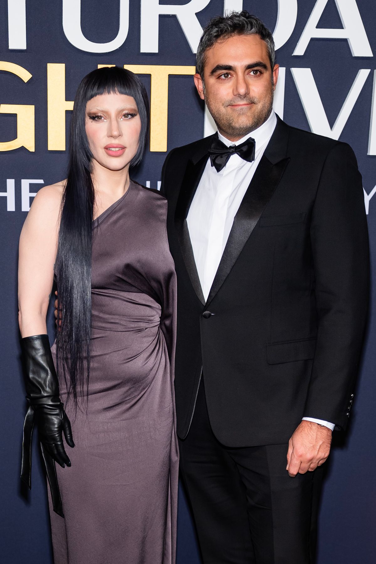 NEW YORK, NEW YORK - FEBRUARY 16: Lady Gaga (L) and  Michael Polansky attend the SNL50: The Anniversary Special at 30 Rockefeller Center on February 16, 2025 in New York City. (Photo by TheStewartofNY/WireImage)