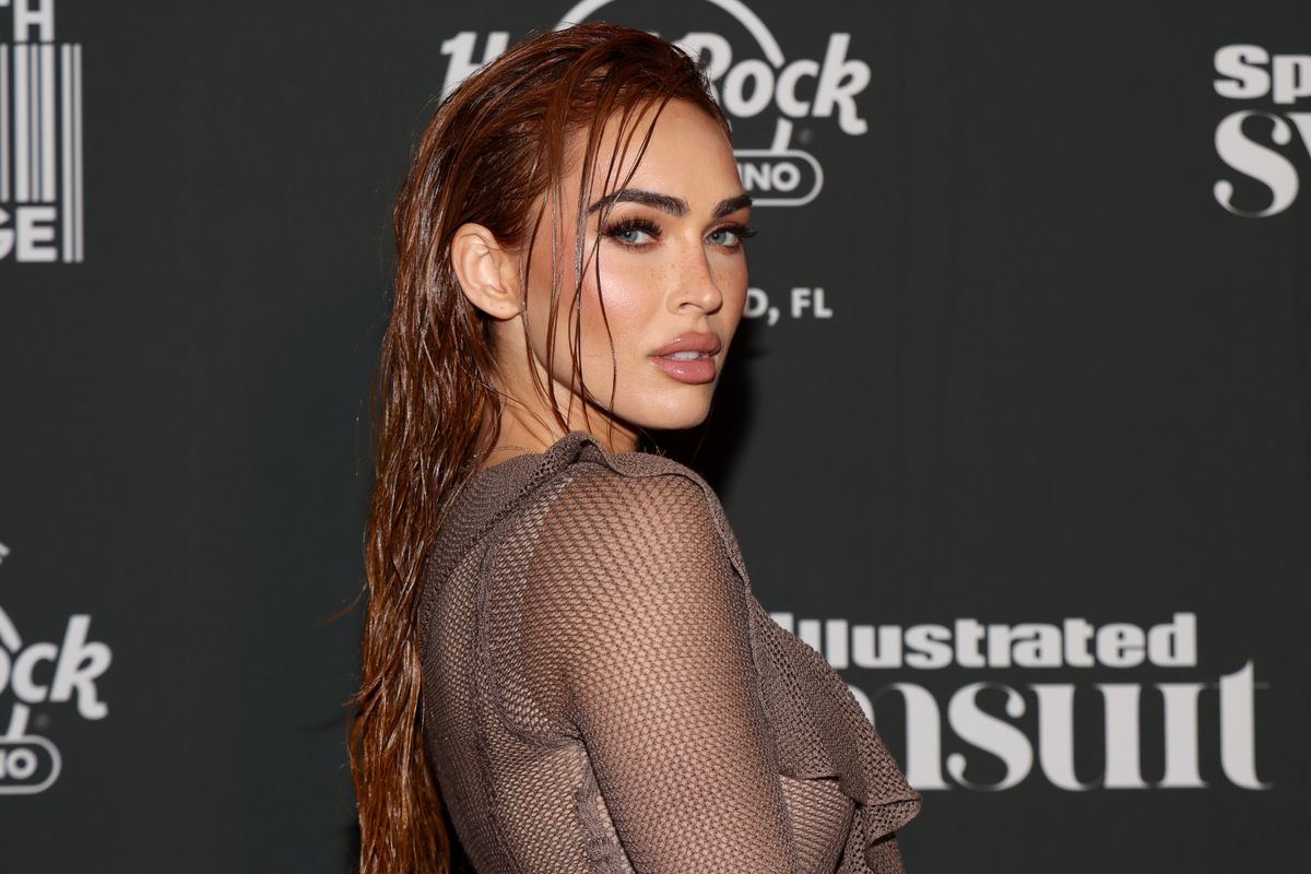 HOLLYWOOD, FLORIDA - MAY 19: Megan Fox attends the Sports Illustrated Swimsuit 2023 Issue Release Party at The Guitar Hotel at Seminole Hard Rock Hotel & Casino on May 19, 2023 in Hollywood, Florida. (Photo by Alberto Tamargo/Getty Images for Sports Illustrated Swimsuit)