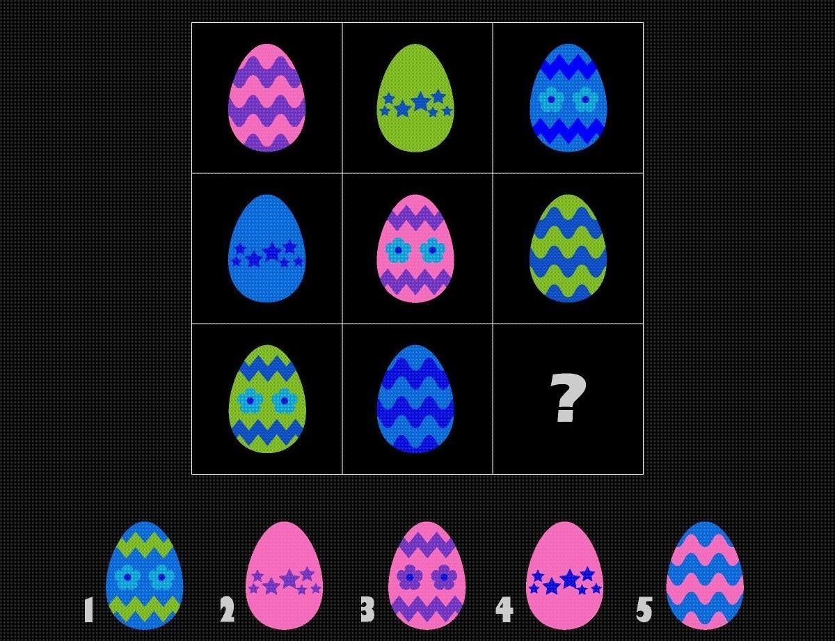 Húsvéti tojásos IQ-teszt.