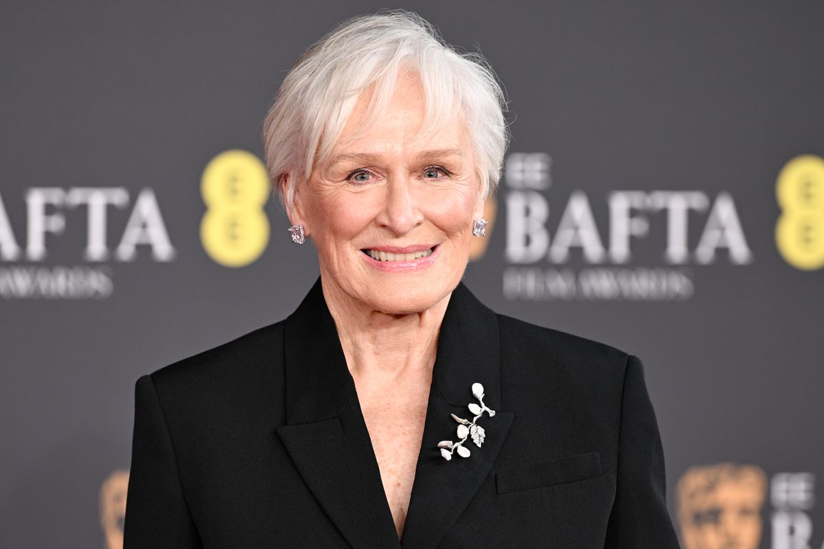 Glenn Close at the 2026 EE BAFTA Film Awards held at The Royal Festival Hall on February 22, 2026 in London, England. (Photo by James McCauley/Variety via Getty Images)