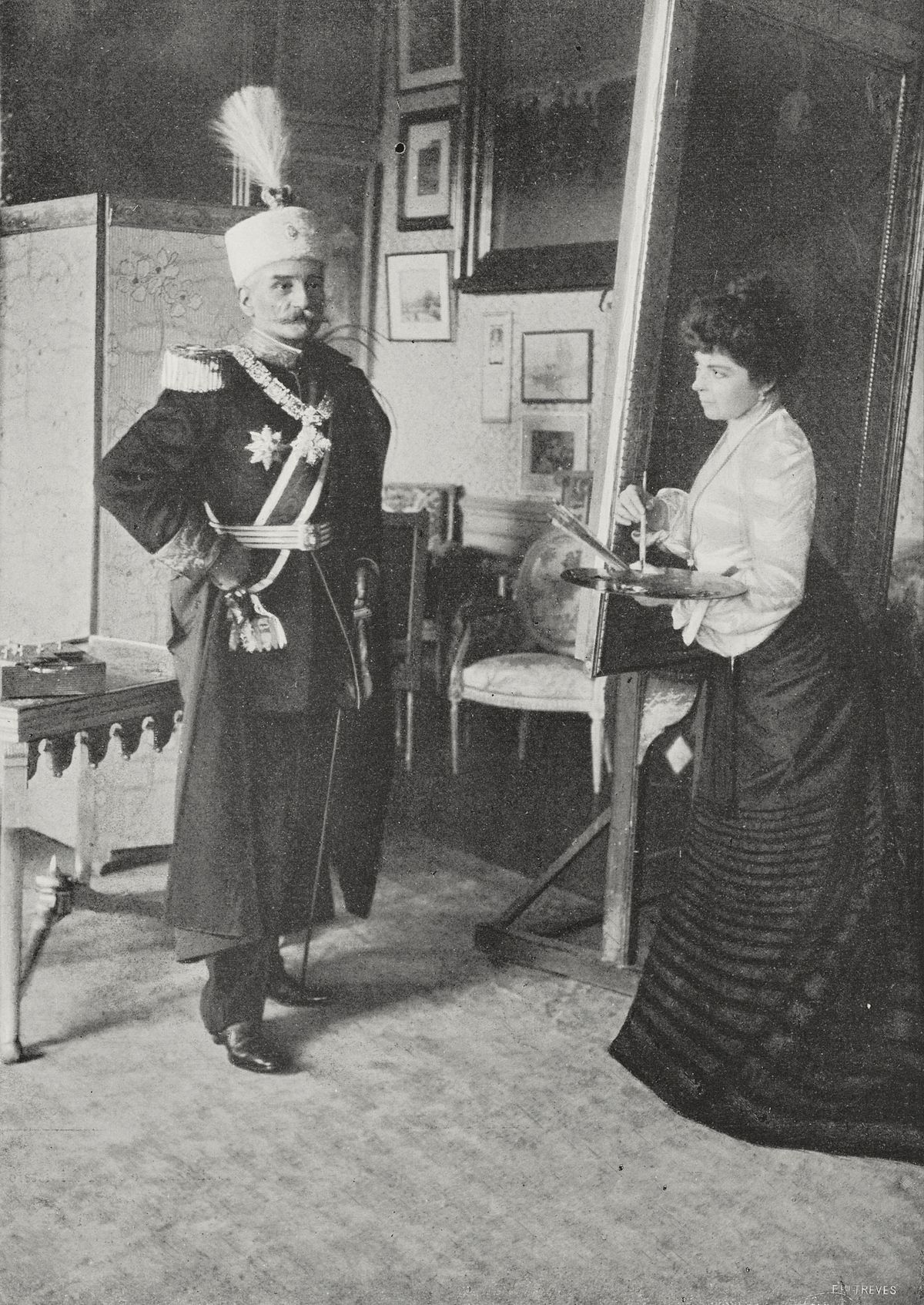 Lwoff-Parlaghy Vilma műtermében