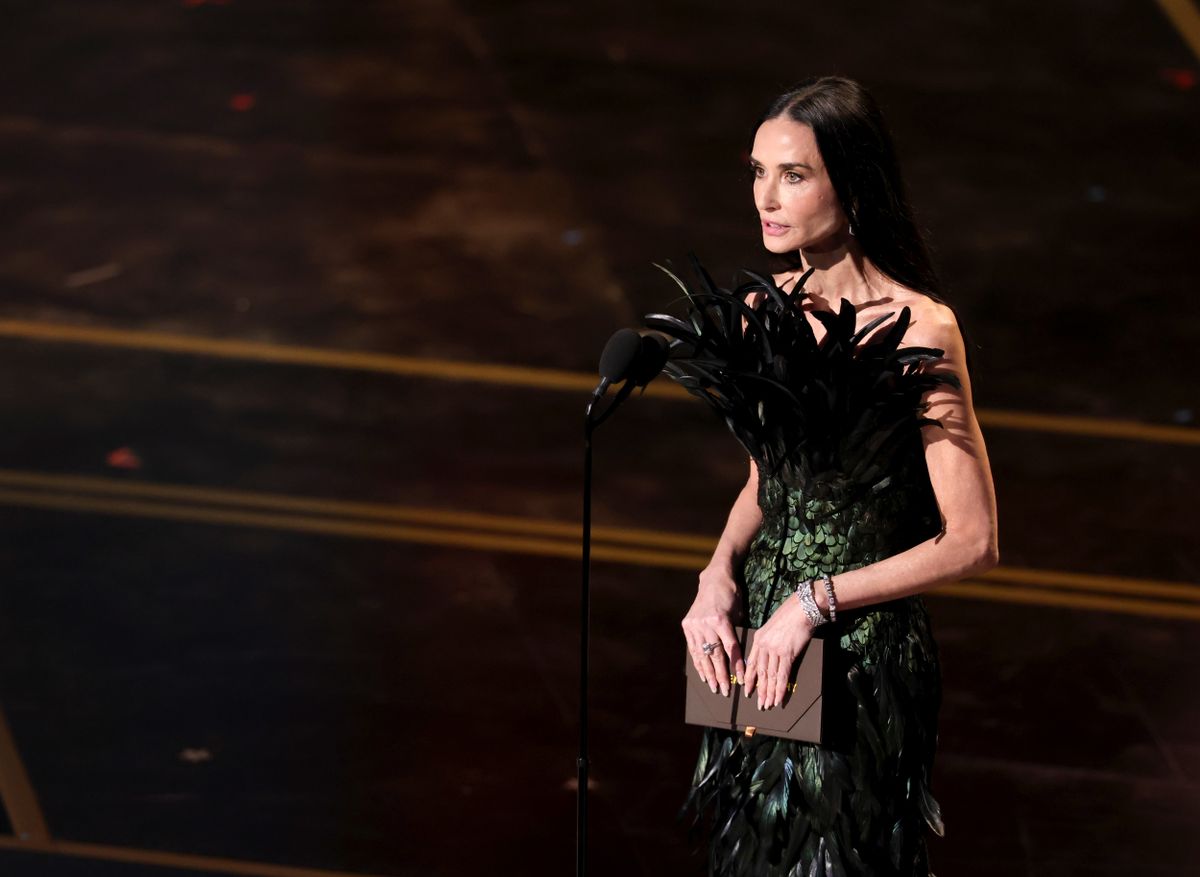 HOLLYWOOD, CALIFORNIA - MARCH 15: Demi Moore speaks onstage during the 98th Oscars at Dolby Theatre on March 15, 2026 in Hollywood, California. (Photo by Kevin Winter/Getty Images)