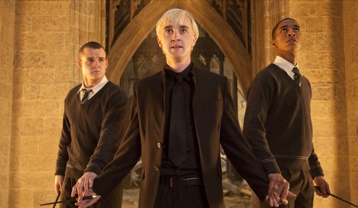 Louis Cordice Tom Felton és Joshua Herdman oldalán a Harry Potter és a Halál ereklyéi 2. részében