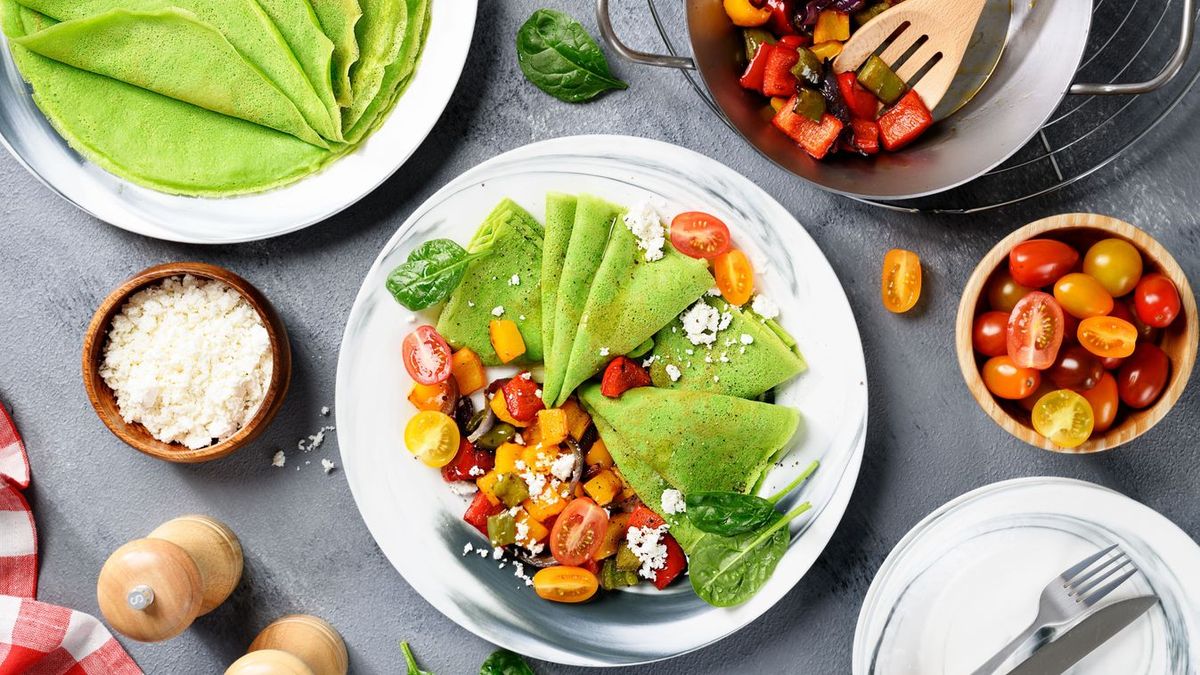 Spenótos palacsinta a 4 legjobb szakács cikkhez.