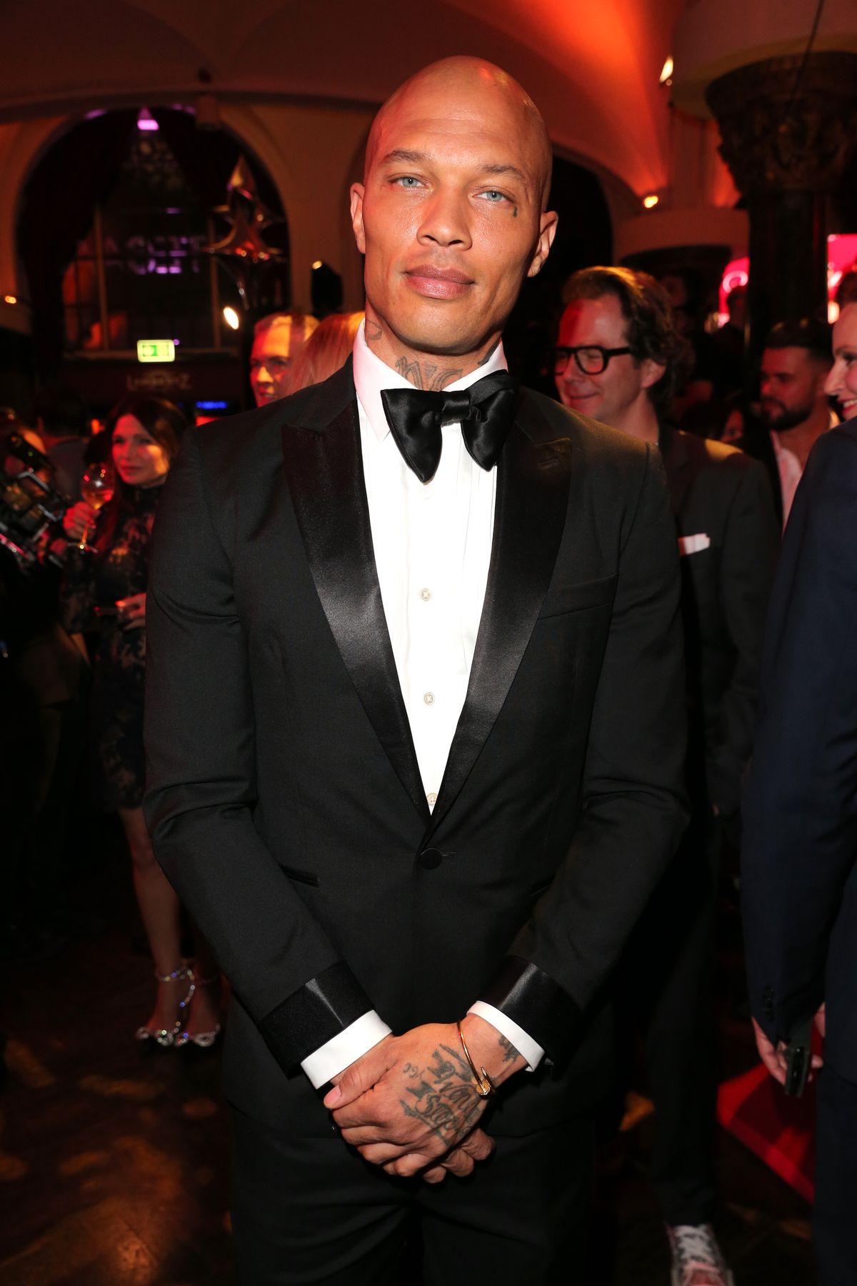 COLOGNE, GERMANY - FEBRUARY 3:  Jeremy Meeks during Lambertz Monday Night 2025 "Sweet Art" (Schokoparty) at Alter Wartesaal on February 3, 2025 in Cologne, Germany. (Photo by Gisela Schober/Getty Images)