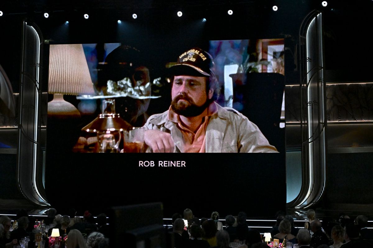 In Memorial presentation plays featuring a picture of Rob Reiner at the 32nd Annual Actor Awards Presented by SAG-AFTRA held at Shrine Auditorium and Expo Hall on March 01, 2026 in Los Angeles, California. (Photo by Michael Buckner/Variety via Getty Images)