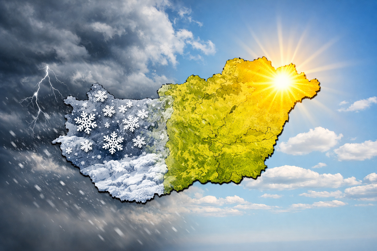 Kettészakítja az országot az időjárás