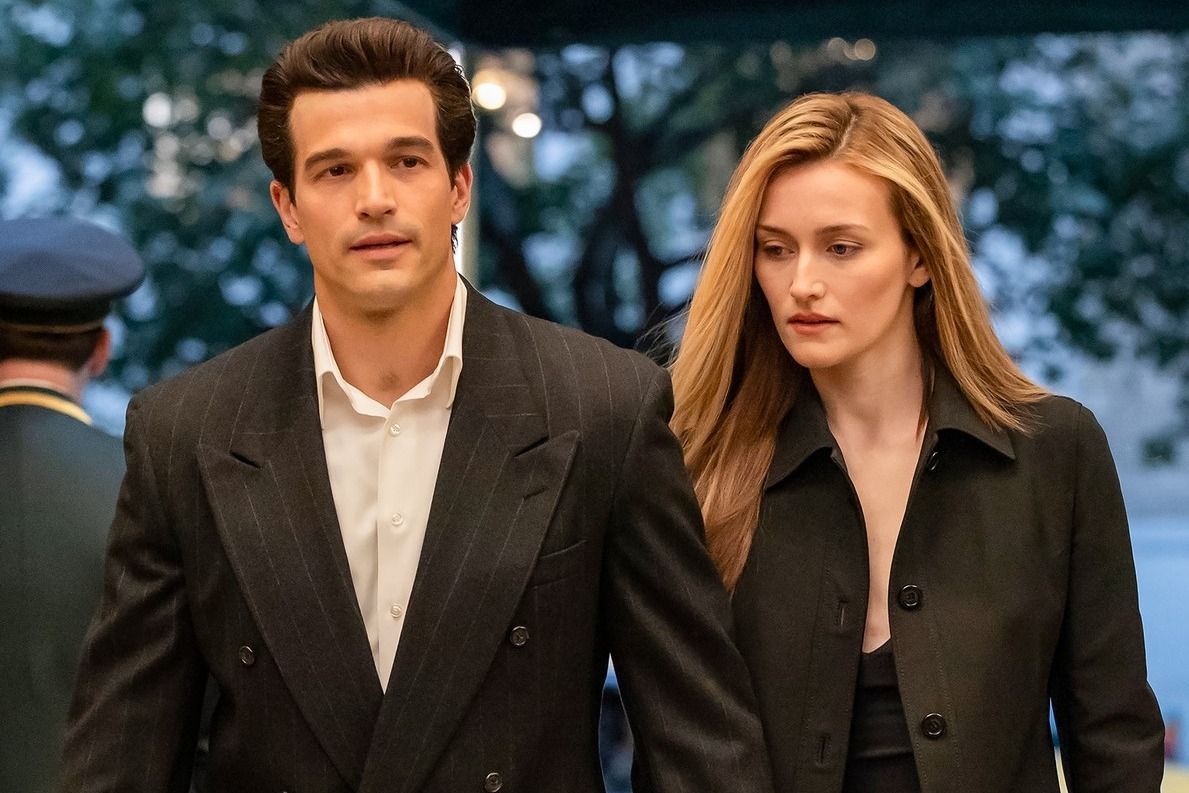 USA. Paul Anthony Kelly and Sarah Pidgeon in (C)Hulu/FX new series: Love Story (2026). 
Plot: Explores the undeniable chemistry, whirlwind courtship and high-profile marriage of one of the most iconic couples of the 20th century, John F. Kennedy Jr. and Carolyn Bessette.
Ref: LMK106-J11638-040326
Supplied by LMKMEDIA. 
Editorial Only.
Landmark Media is not the copyright owner of these Film or TV stills but provides a service only for recognised Media outlets. pictures@lmkmedia.com,Image: 1080945356, License: Rights-managed, Restrictions: Supplied by Landmark Media. Editorial Only. Landmark Media is not the copyright owner of these Film or TV stills but provides a service only for recognised Media outlets. Per la presente foto non č stata rilasciata liberatoria. Ai sensi di legge e come giŕ, Model Release: no