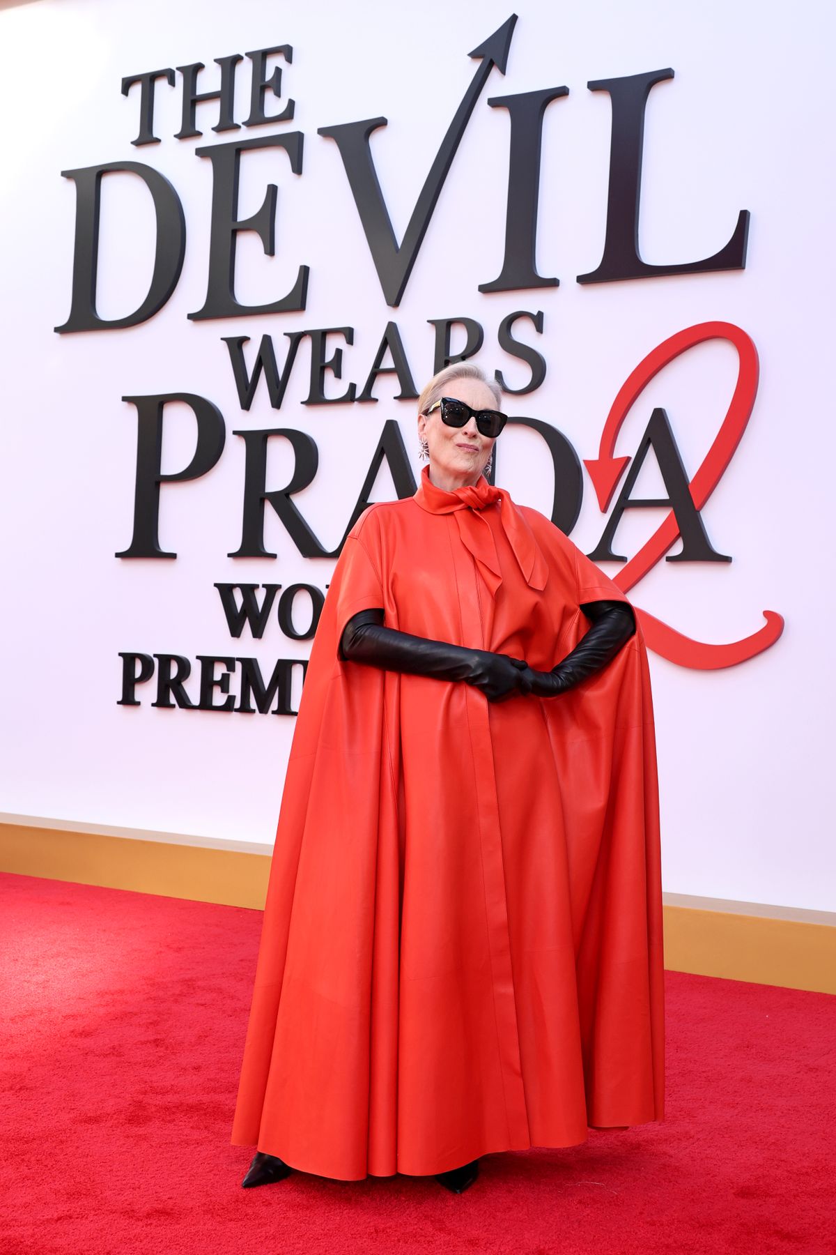 NEW YORK, NEW YORK - APRIL 20: Meryl Streep attends the world premiere of The Devil Wears Prada 2 at Lincoln Center in New York, New York on April 20, 2026. (Photo by Jamie McCarthy/Getty Images for 20th Century Studios )
