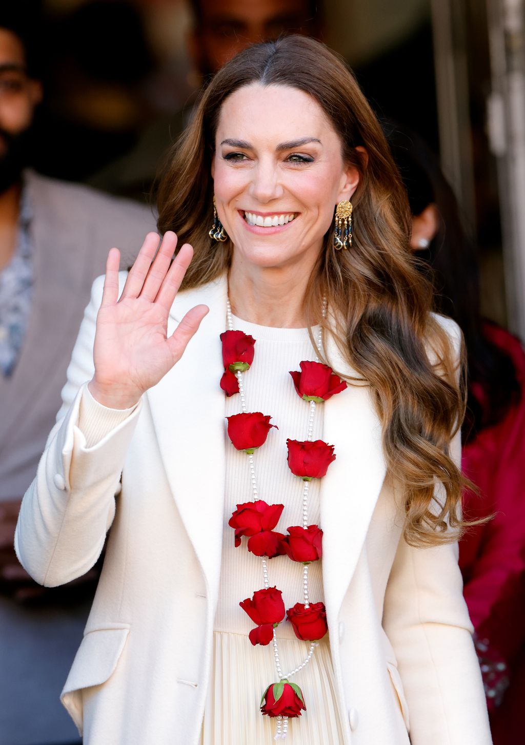 Katalin walesi hercegné ezt a letisztult, elegáns összeállítást 2026. március 5-én viselte leicesteri látogatása során