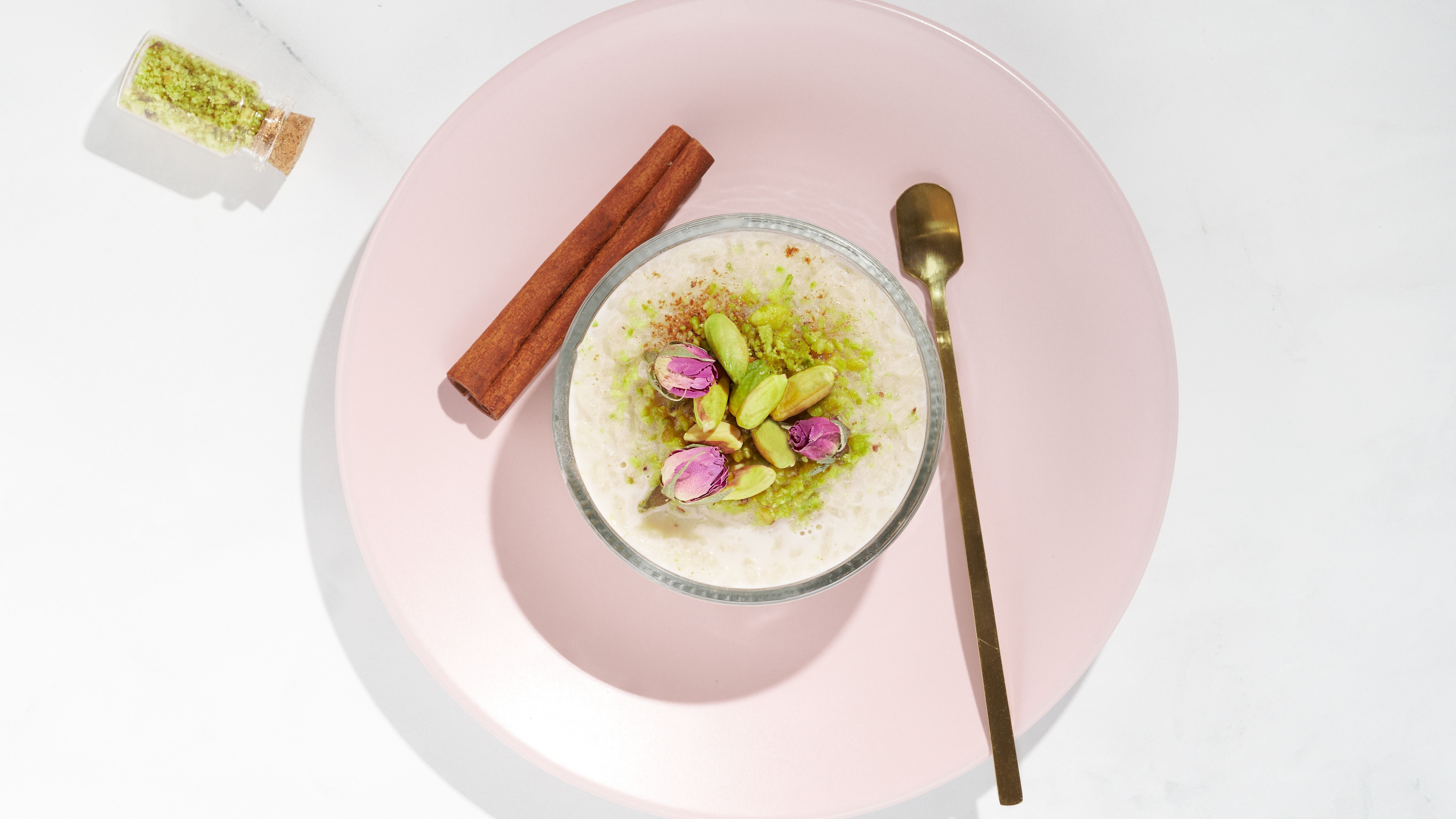 Pisztáciás puding kis pohárban 