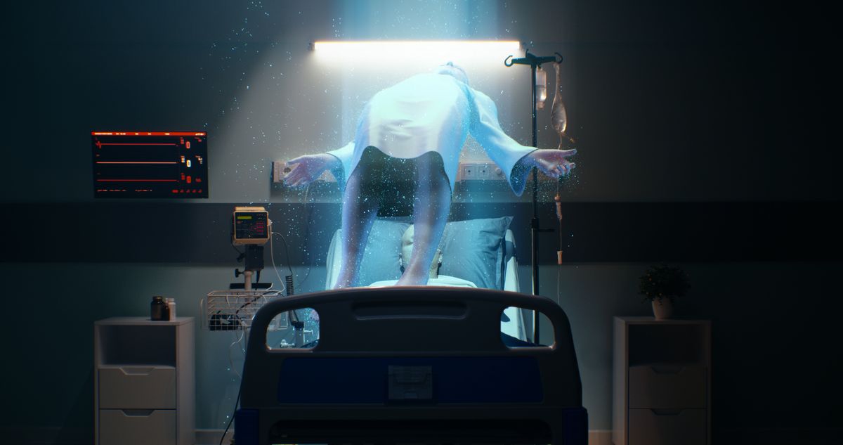 Beteg a kórházi ágyon a túlvilág felé tart