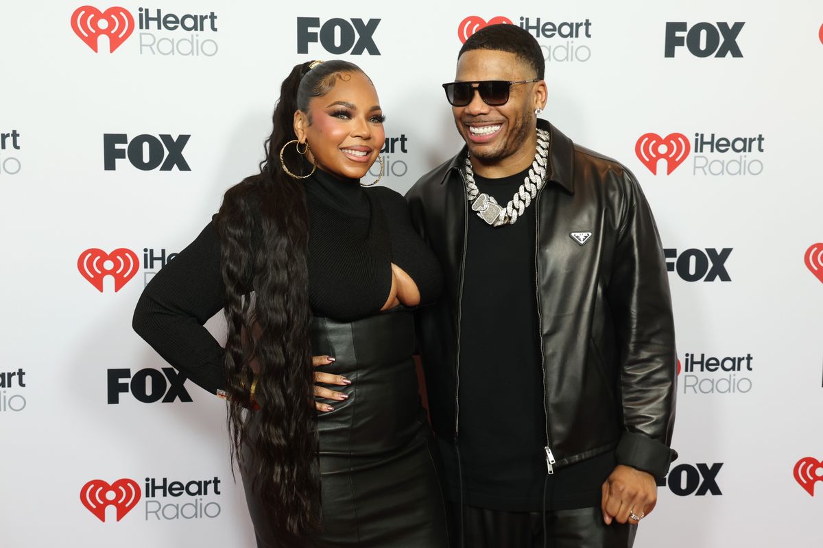 LOS ANGELES, CALIFORNIA - MARCH 17: (FOR EDITORIAL USE ONLY) (L-R) Ashanti and Nelly attend the 2025 iHeartRadio Music Awards at Dolby Theatre in Los Angeles, California on March 17, 2025. Broadcasted live on FOX. (Photo by Phillip Faraone/Getty Images for iHeartRadio)