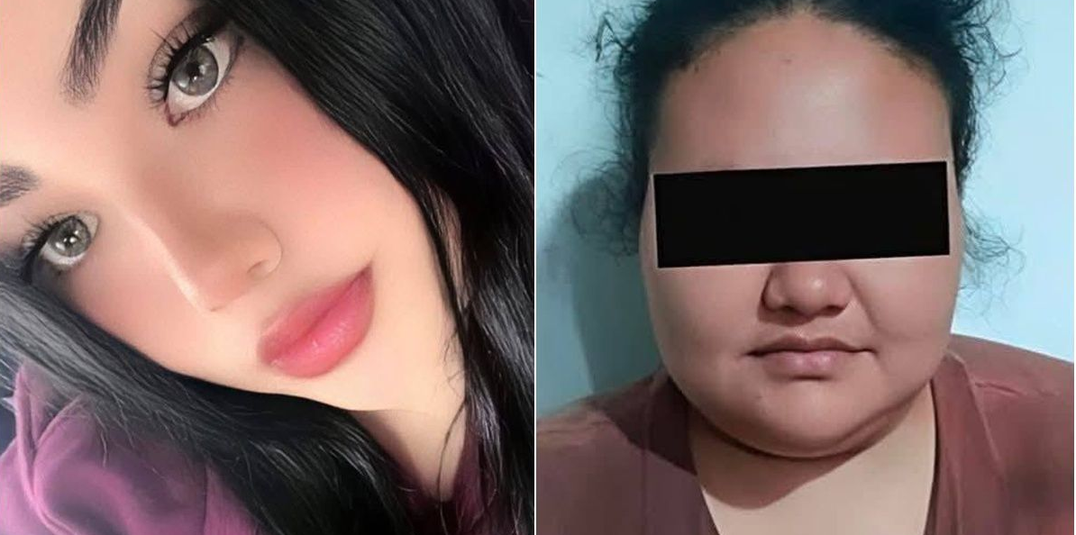 Az összevágott fotó bal oldalán az eltűnt nő filterezett, a jobb oldalon pedig a valódi fotója látható.Az eltűnt nő filterek használata miatt került bajba.