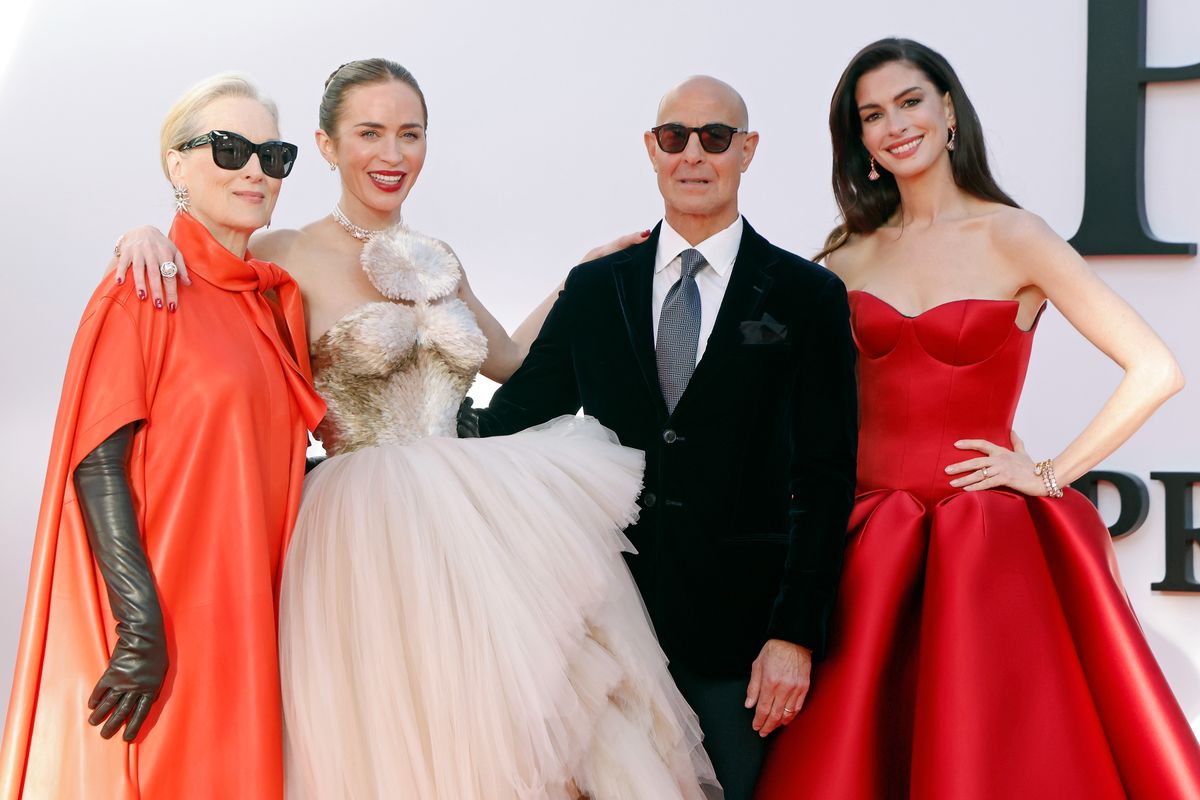 A főszereplők Az ördög Pradát visel 2 New York-i bemutatóján.