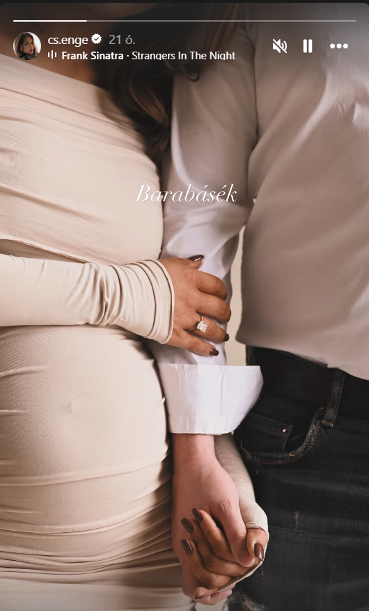 Horváth Csenge egy titkos esküvő keretében összeházasodott Barabás Ottóval