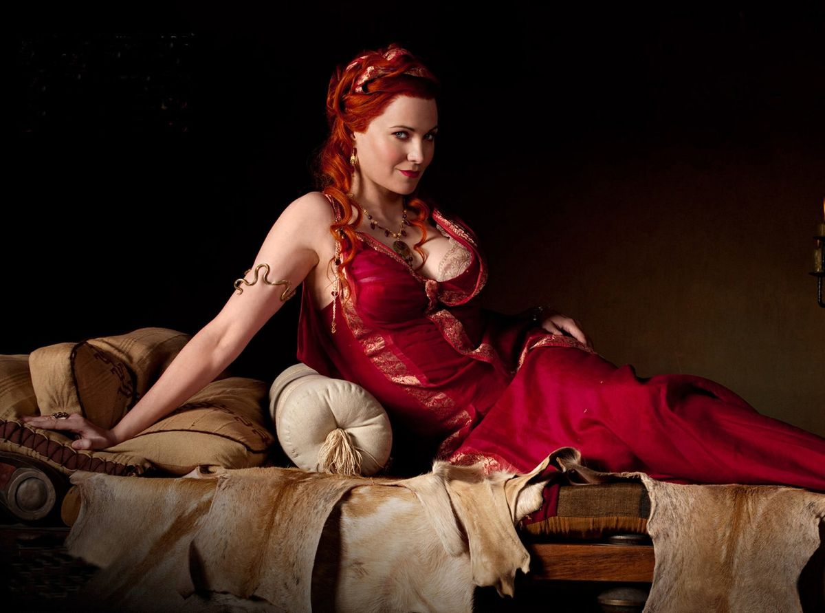 Lucy Lawless a Spartacus sorozatban.