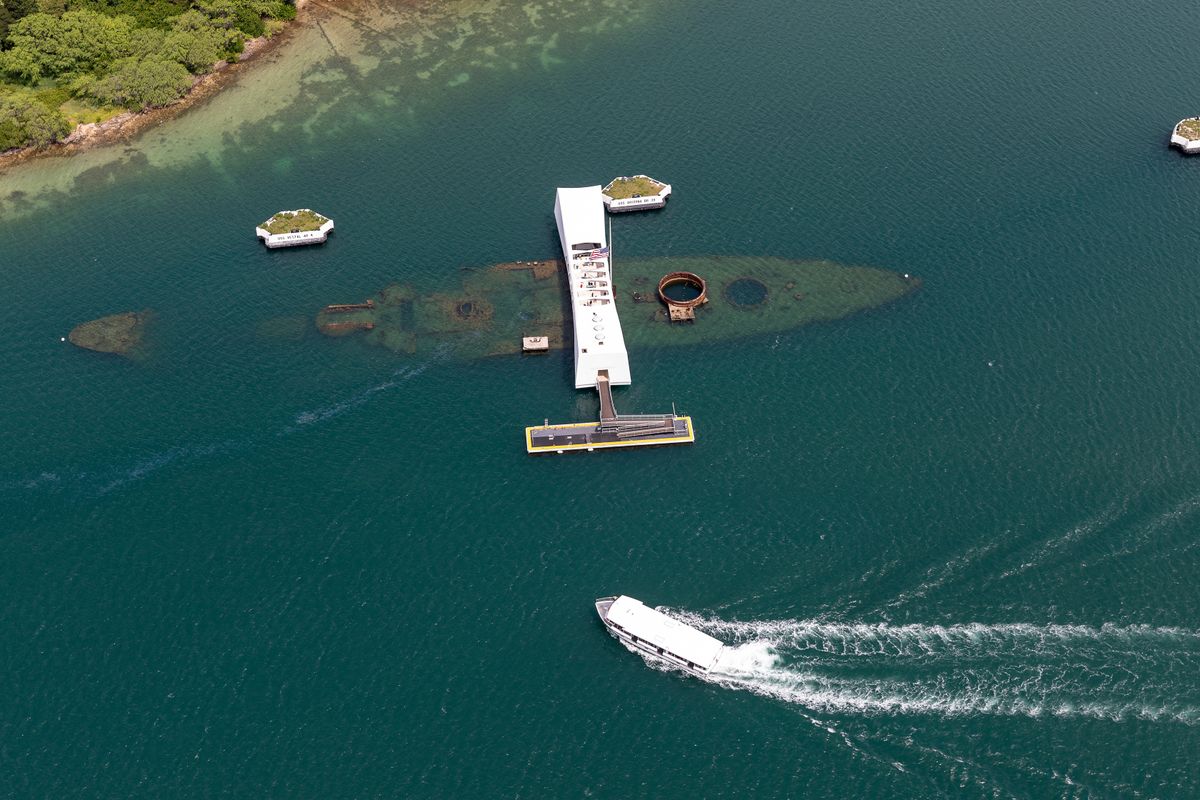 Az elsüllyedt hajó USS Arizona