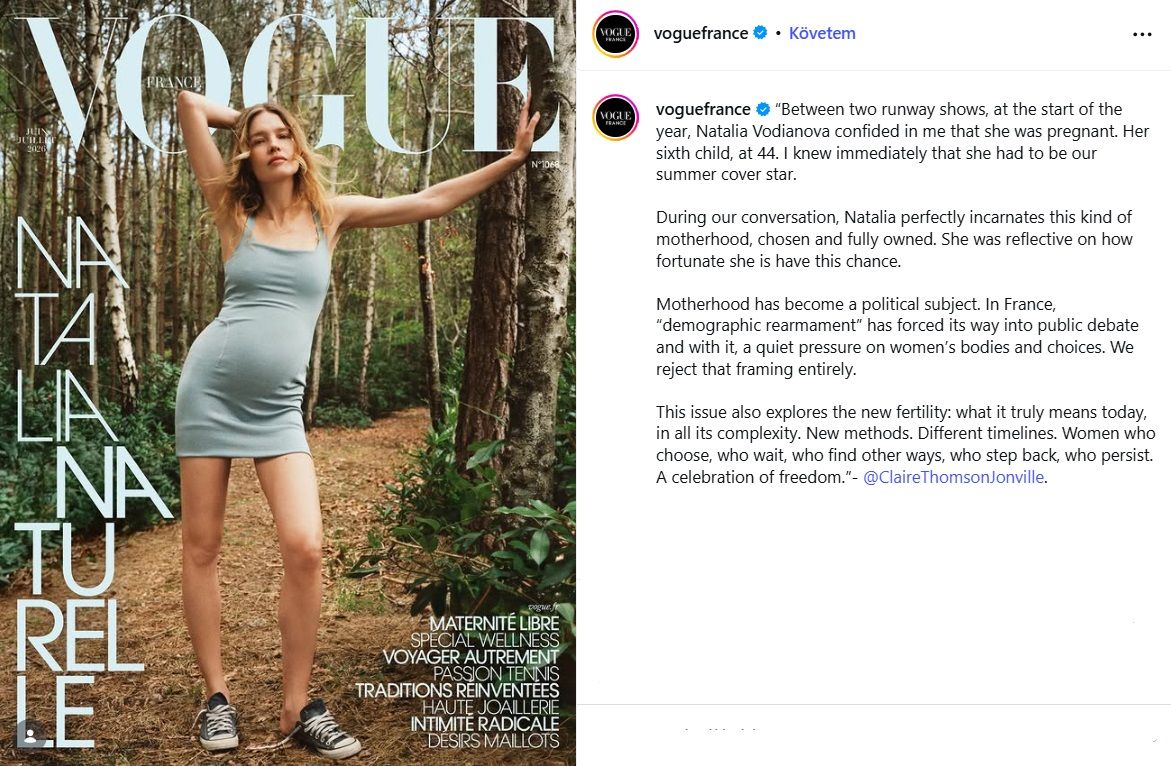 Natalia Vodianova hatodik gyermekét várja