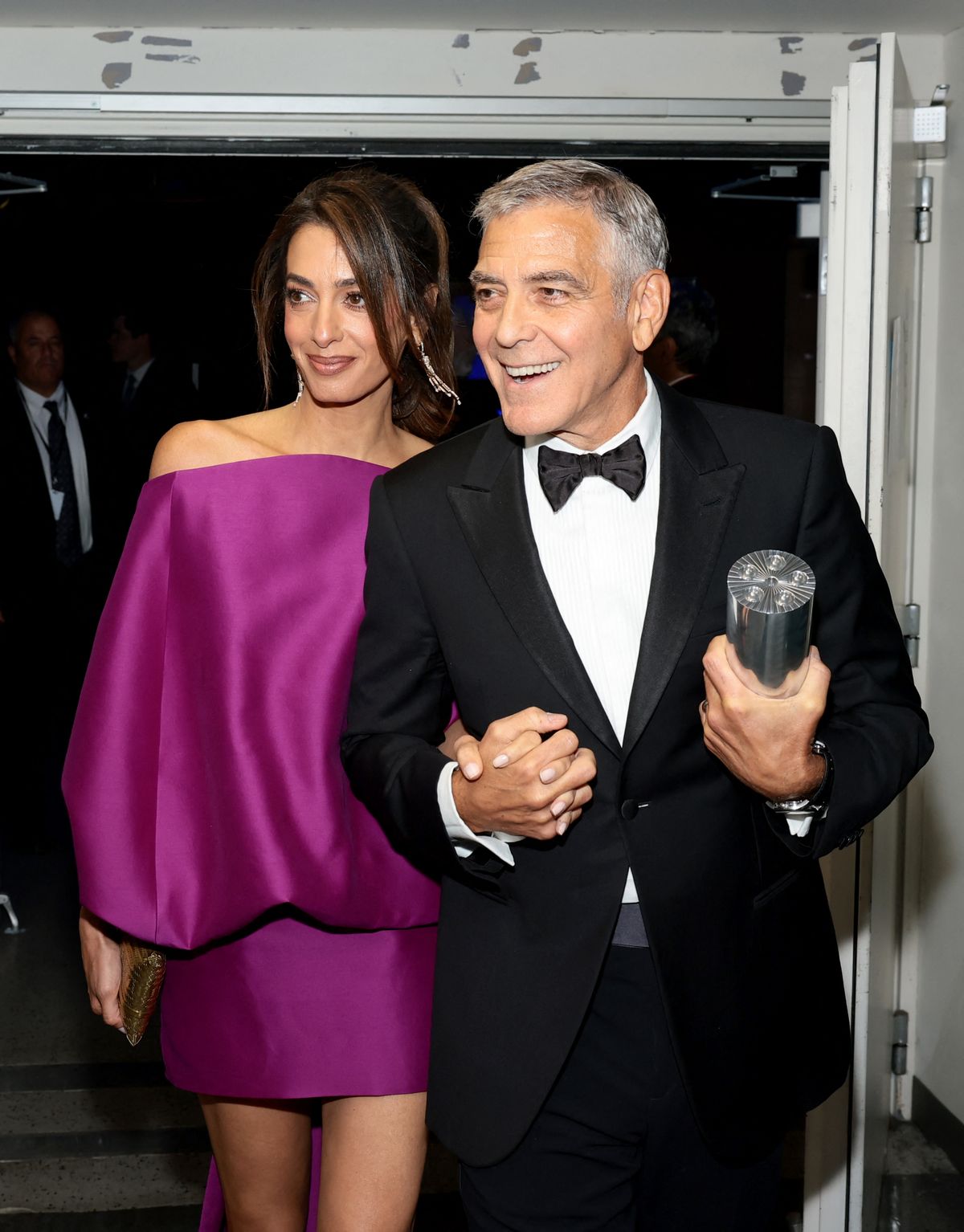NEW YORK, NEW YORK - APRIL 27: (L-R) Amal Clooney and George Clooney attend the 51st Chaplin Award Gala honoring George Clooney at Alice Tully Hall, Lincoln Center on April 27, 2026 in New York City. Dimitrios Kambouris/Getty Images for FLC/AFP (Photo by Dimitrios Kambouris / GETTY IMAGES NORTH AMERICA / Getty Images via AFP)