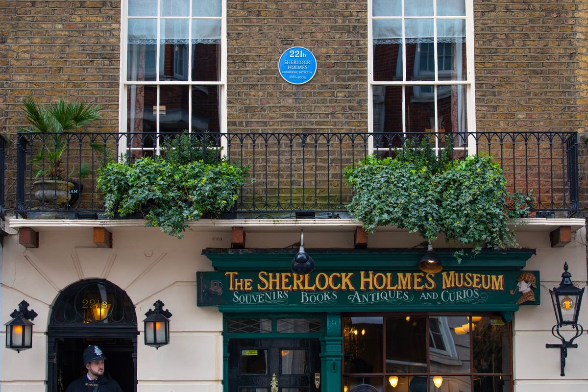 London, UK - March 4th 2024: The exterior of The Sherlock Holmes Museum on Baker Street in London, UK.