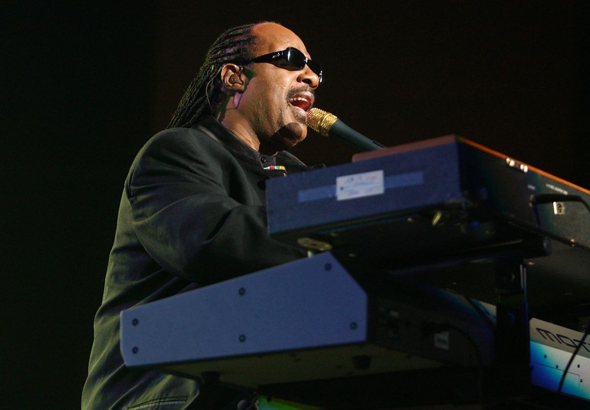 Stevie Wonder during Andre Agassi's 6th Grand Slam for Children Fundraiser - Show at MGM Grand Hotel in Las Vegas, Nevada. (Photo by KMazur/WireImage)