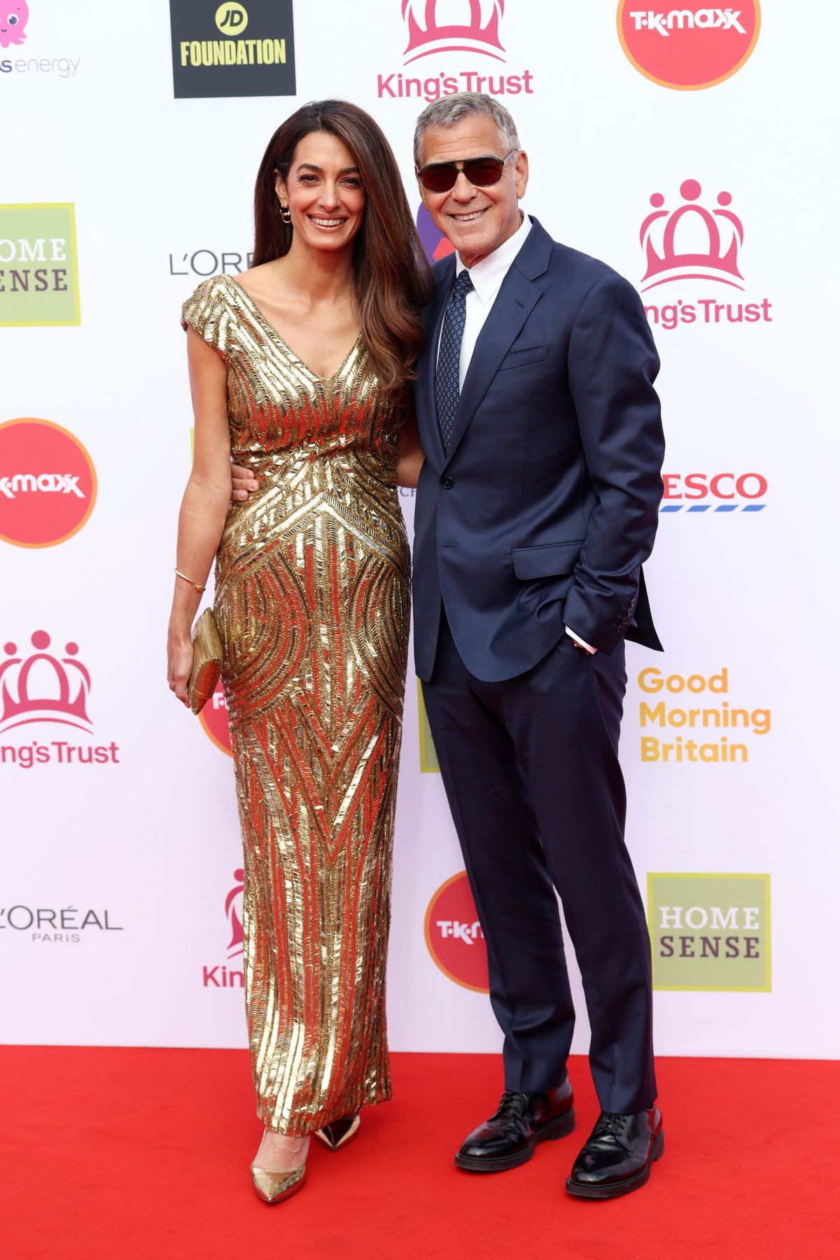 LONDON, ENGLAND - MAY 11: Amal Clooney and George Clooney attend 'The King's Trust 50th Anniversary Celebration' at Royal Albert Hall on May 11, 2026 in London, England. (Photo by Neil Mockford/WireImage)