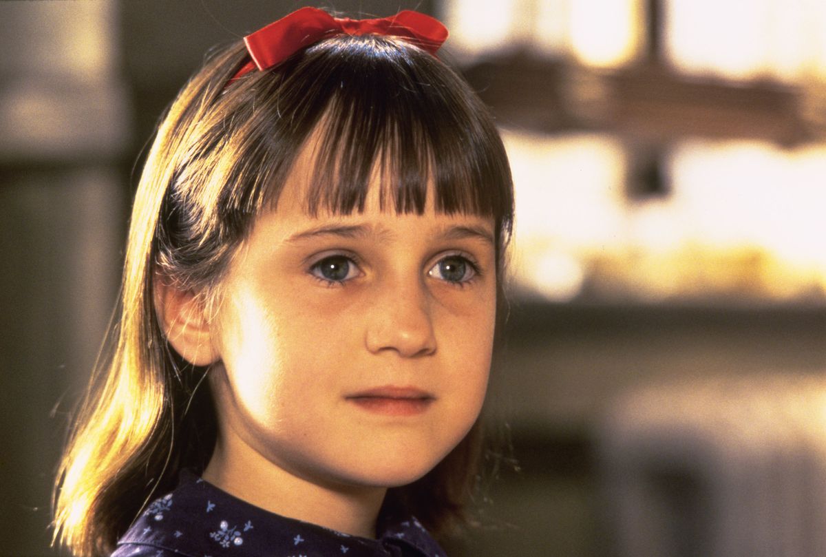 Mara Wilson 1996-ban a Matilda film forgatásán.