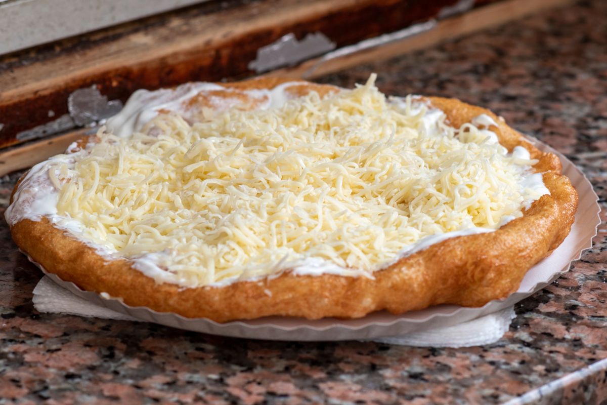 Retro strandétel, lángos