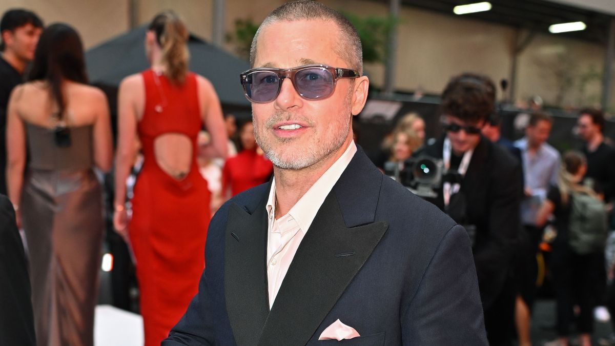 NEW YORK, NEW YORK - JUNE 16: Brad Pitt arrives to the "F1" World Premiere in Times Square on June 16, 2025 in New York City. (Photo by James Devaney/GC Images)