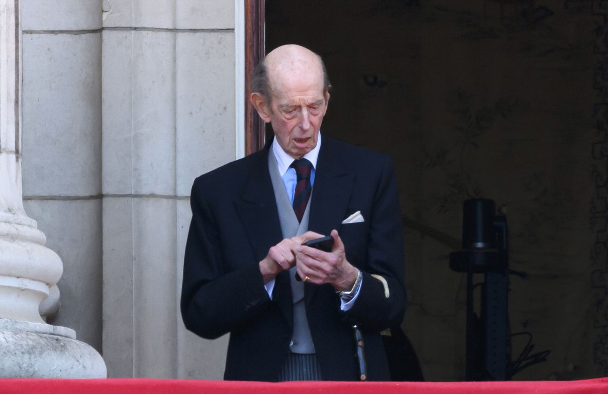 LONDON, ENGLAND - JUNE 13: Prince Edward, Duke of Kent during Trooping The Colour on June 13, 2026 in London, England. Trooping The Colour is a ceremonial parade celebrating the official birthday of the British Monarch. The event features over 1400 soldiers of the Household Division and King's Troop Royal Horse Artillery, including over 400 musicians from the Massed Bands. (Photo by Karwai Tang/WireImage)