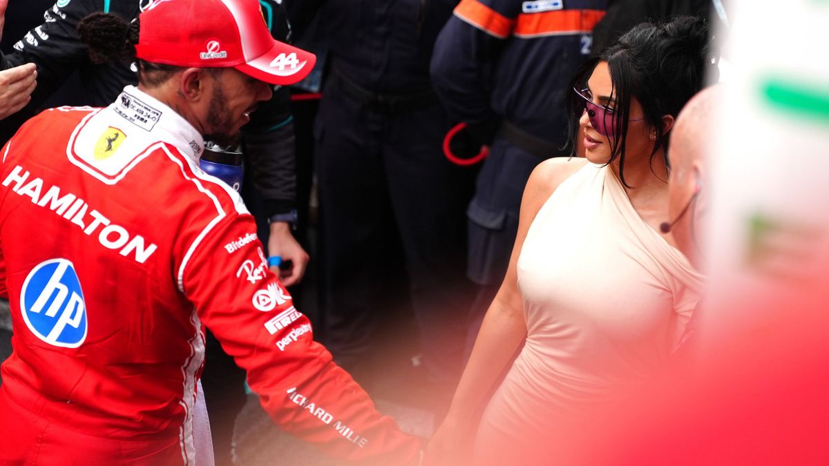 Kim Kardashian és Lewis Hamilton Monacóban.
