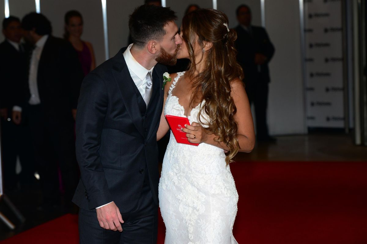 Rosario, ARGENTINA  - Argentinian and Barcelona star Lionel Messi marries Antonela Rocuzzo's at a Wedding Ceremony held at the City Center Hotel.

Pictured: Lionel Messi and Antonela Rocuzzo

BACKGRID UK 29 JUNE 2017 

BYLINE MUST READ: PIKO PRESS / BACKGRID

UK: +44 208 344 2007 / uksales@backgrid.com

USA: +1 310 798 9111 / usasales@backgrid.com

*UK Clients - Pictures Containing Children
Please Pixelate Face Prior To Publication* July , 2017  Lionel Messi wedding