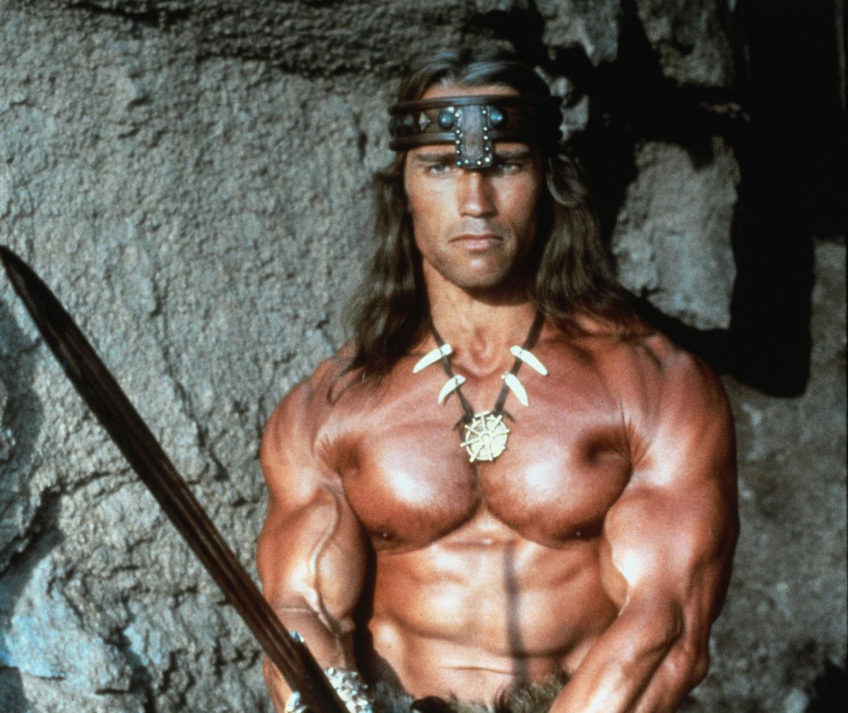 Arnold Schwarzenegger a Conan, a barbár című filmben. 