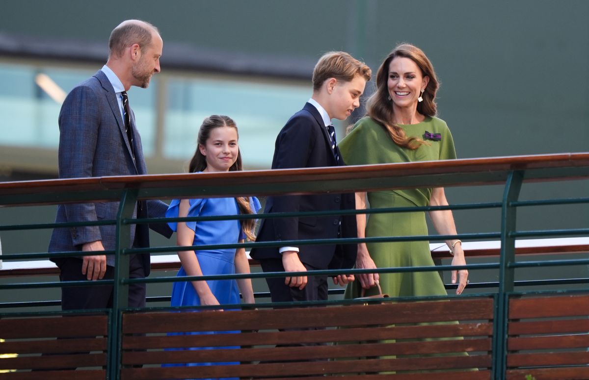Katalin, Vilmos, György és Sarolta Wimbledonban, Lajos herceg nem volt velük.